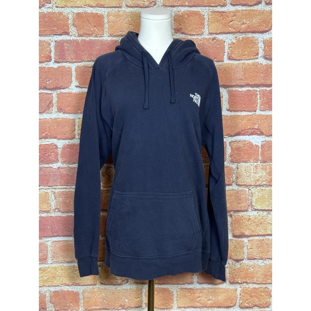 The North Face Hoodie Women's XL‎ Navy Pullover Hooded Sweatshirt Pockets Logo